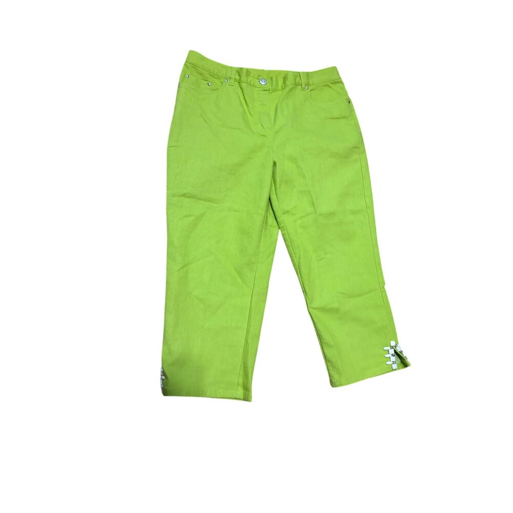 Ruby Rd. Green Cropped Pants Size 10P